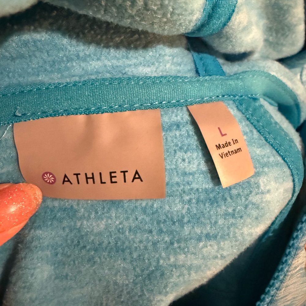 Athleta Teal Fleece Jacket - Picture 4 of 4